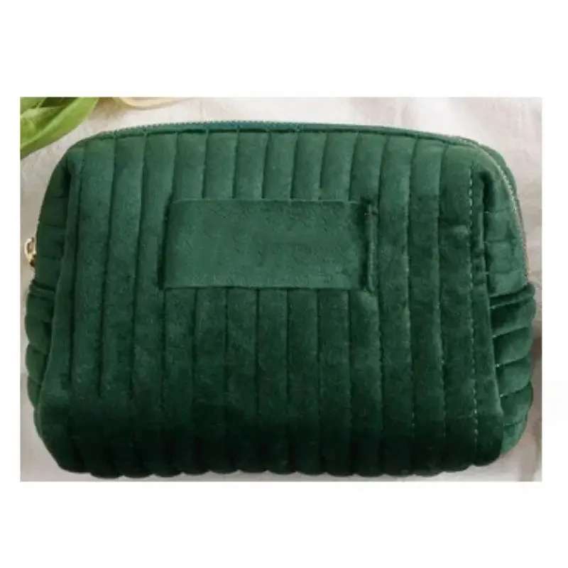 2024 spring Cosmetic Bag Organizer Beauty Case Velvet Quilting Make Up Bag Personalized Wedding Gift Travel Toiletry Bag