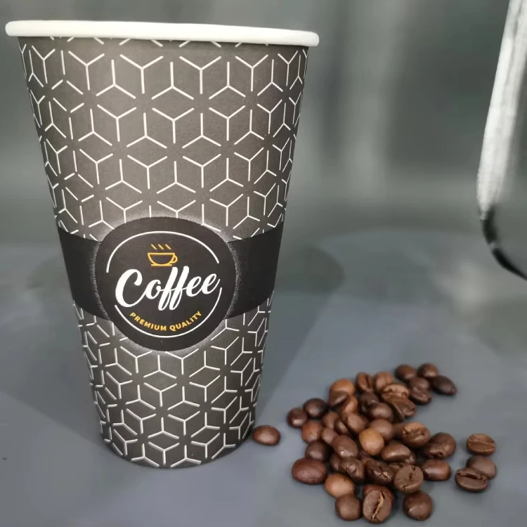 Factory Direct Disposable Single Wall PE Coated Coffee Cups Lids New Logo Printed Offset Printing Beverages Wholesale Paper