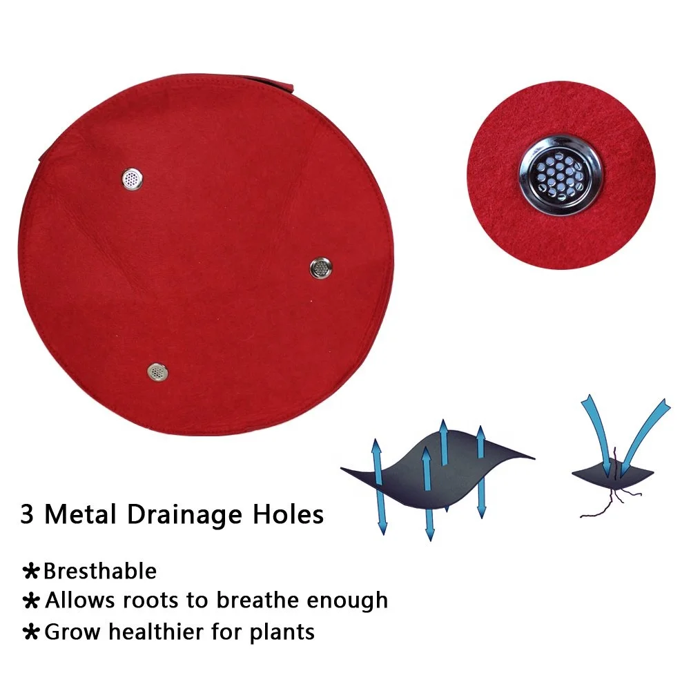 France Warehouse RTS Laxllent Pflanzen Tasche Kartoffel Pflanzsack Tragegriffen  4er Pac Grow Bags Fabric Pots