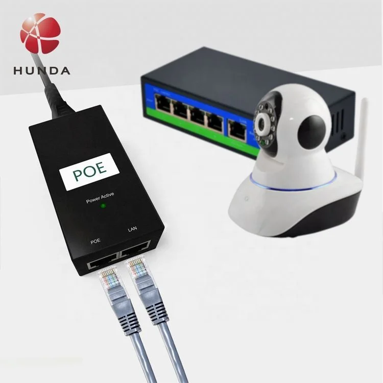 HUNDA Factory OEM POE Power Supply DC12V 1A DC15V 0.8A DC24V 0.5A 12W POE Adapter