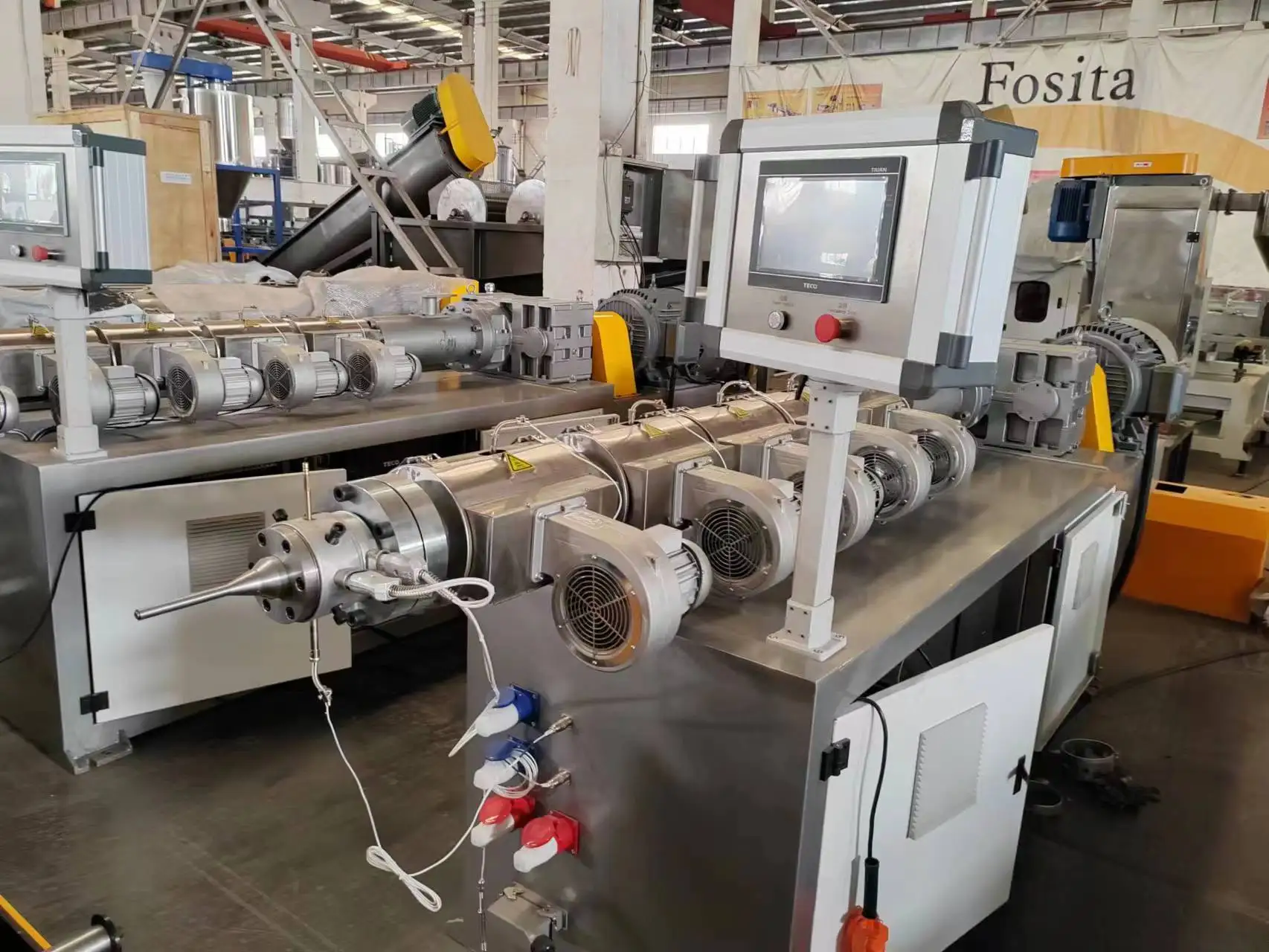 Fosita Automatic High Speed PP PE Plastic Shisha Hookah Hose Corrugated Pipe Making Production Machine