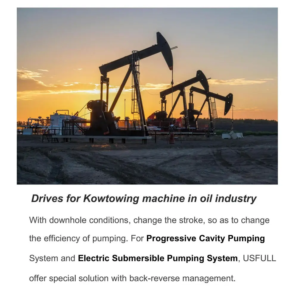 USFULL Hot Sell Frequency Inverter 280kW 380V VFD Variable Speed Drive VSD Variator for Progressive Cavity Pump for Oil Industry