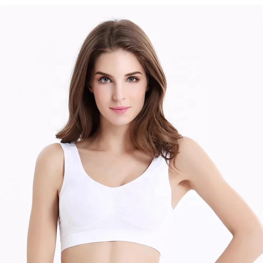 Hot Sell Fashion Underwear Vest Stretch Wireless Women Sport Yoga Bra workout Tank Tops Bra