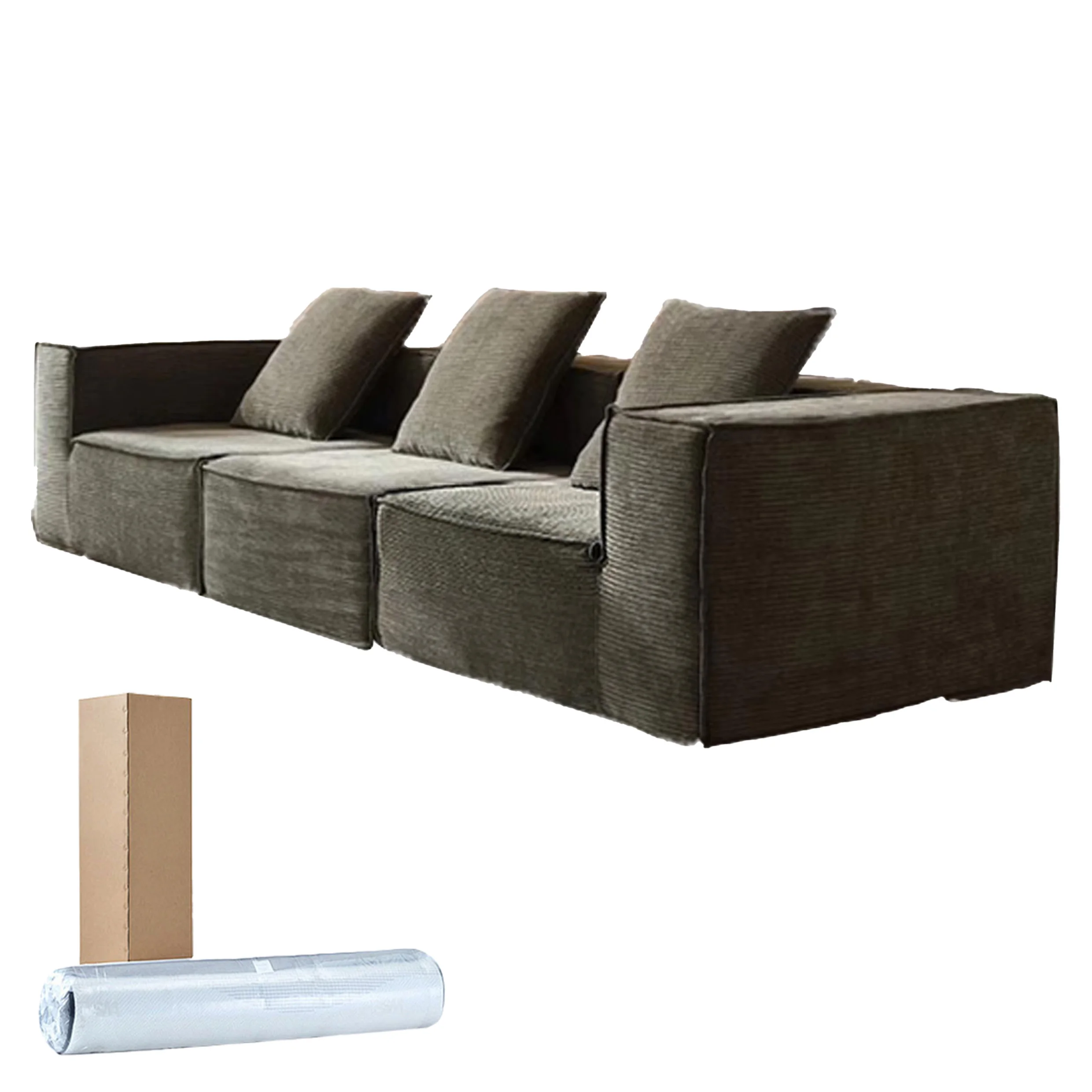 Contemporary Velvet Chesterfield Compressed Modular Sofa Set Reclining Extendable Features for Living Room Gym Mall Use Price