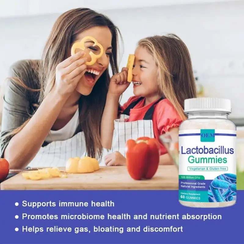 OEM/ODM Lactobacillus Gummies способствует перистальтике кишечника облегчая запор пробиотик Reuteri