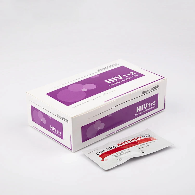 Медицинская диагностика, высококачественный коллоидный золотистый Набор для быстрого тестирования крови ВИЧ 1 + 2
