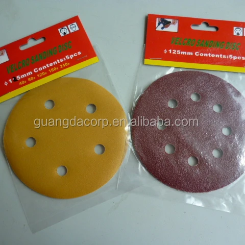 8 Hole Hook and Loop Adhesive Sanding Discs Sandpaper for Random Orbital Sander 40 60 80 120 180 240 320 Grits