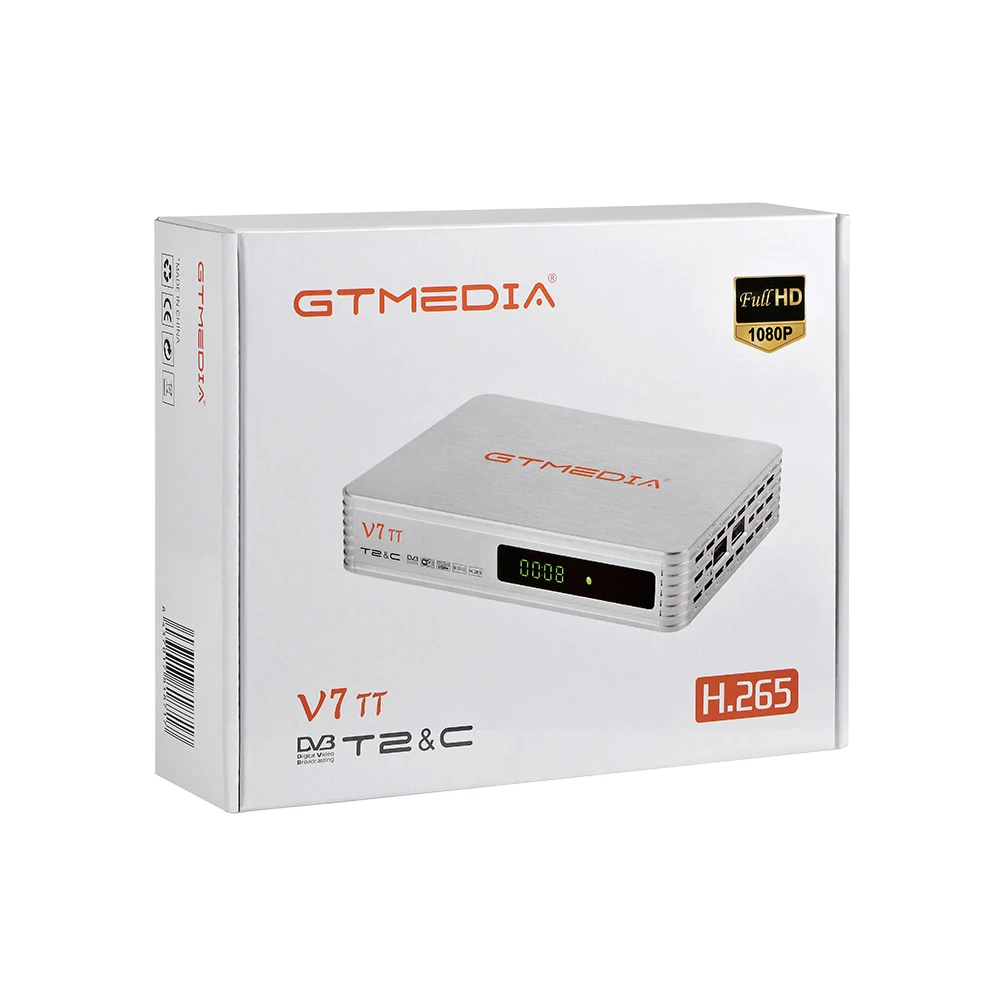 Оригинальный популярный GTMEDIA V7TT спутниковый ТВ приемник Поддержка 1080P Full HD DVB-T T2 DVB-C J.83B H.265 HEVC 10bit android Декодер каналов кабельного телевидения компьютерной приставки к телевизору