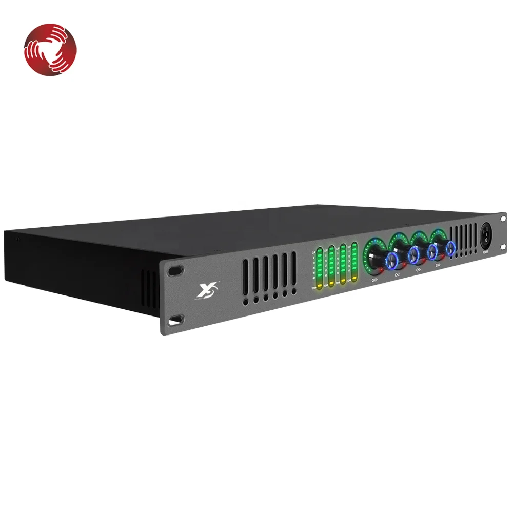 Класс D 600 Вт * 4 аудио усилитель мощности для продажи 1U цифровой 4-канальный