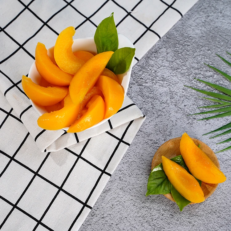 2023 new  Fresh Canned Yellow Peaches Canned food peach strip