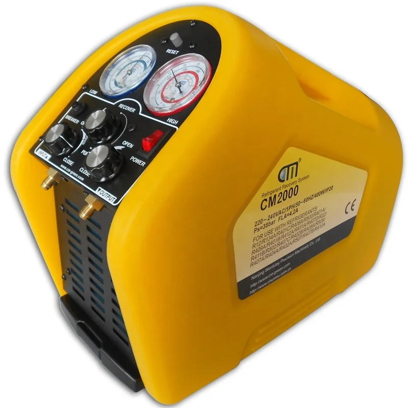 China R410A R134A R22 Portable Commercial Refrigerant Recovery Machine CM2000A.