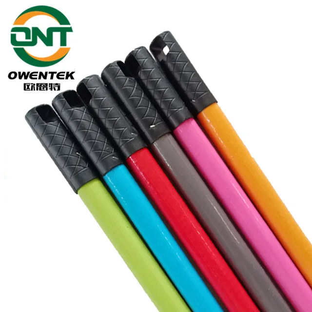 Less Than 1 Dollar Owentek 120cm Ribbed PVC Coated Broom Stick Colored Mop Handle Household Items