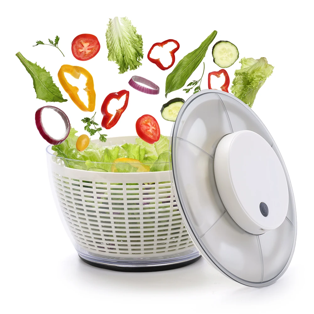 Hot Sale Multifunctional Electric Salad Spinner and Onion Chopper Kitchen Plastic Blade Vegetable Tools with Bowl