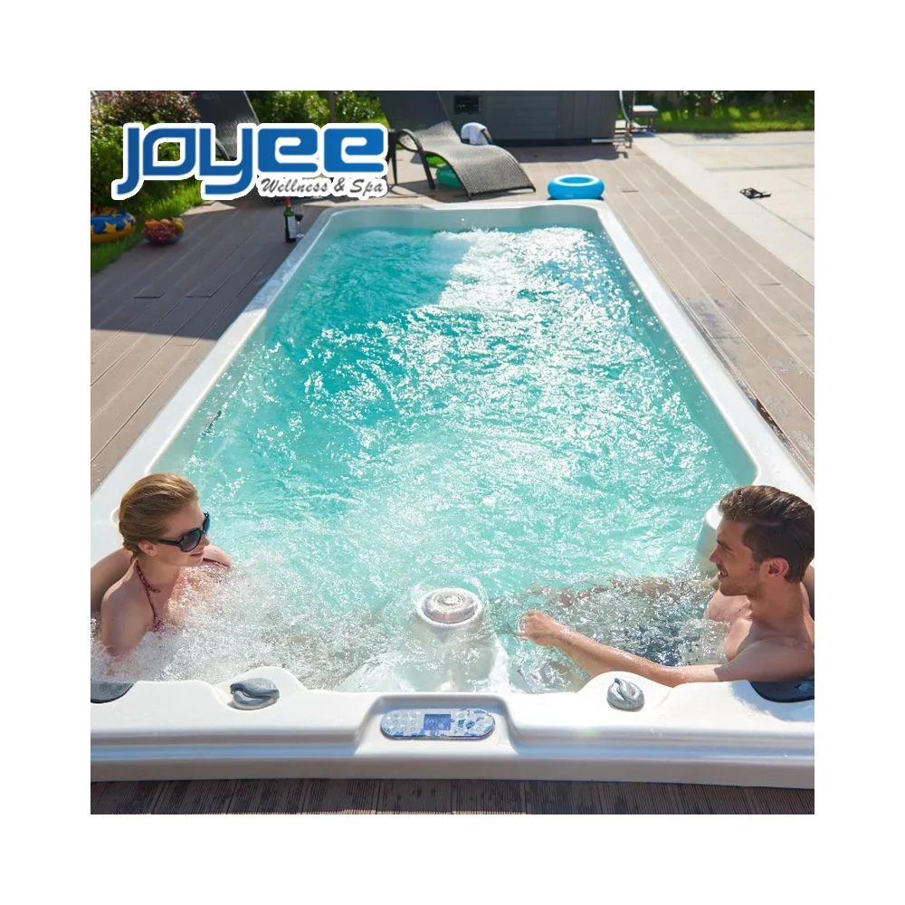 JOYEE Luxury intex adult exercise swimspa whirlpool large outdoor spa pool endless swim spa dual zone fiberglass swimming pool
