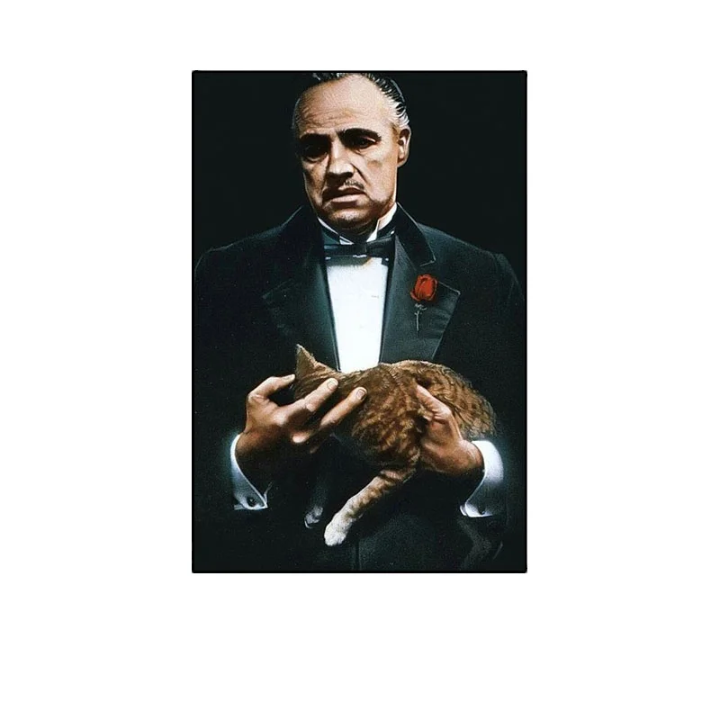 Godfather черно-белая фигура висячая картина большое крыльцо росписи гостиной спальни бара клуба украшения живопись