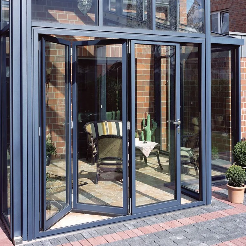 Double glazing bi fold screen door install accordion screen door with low price