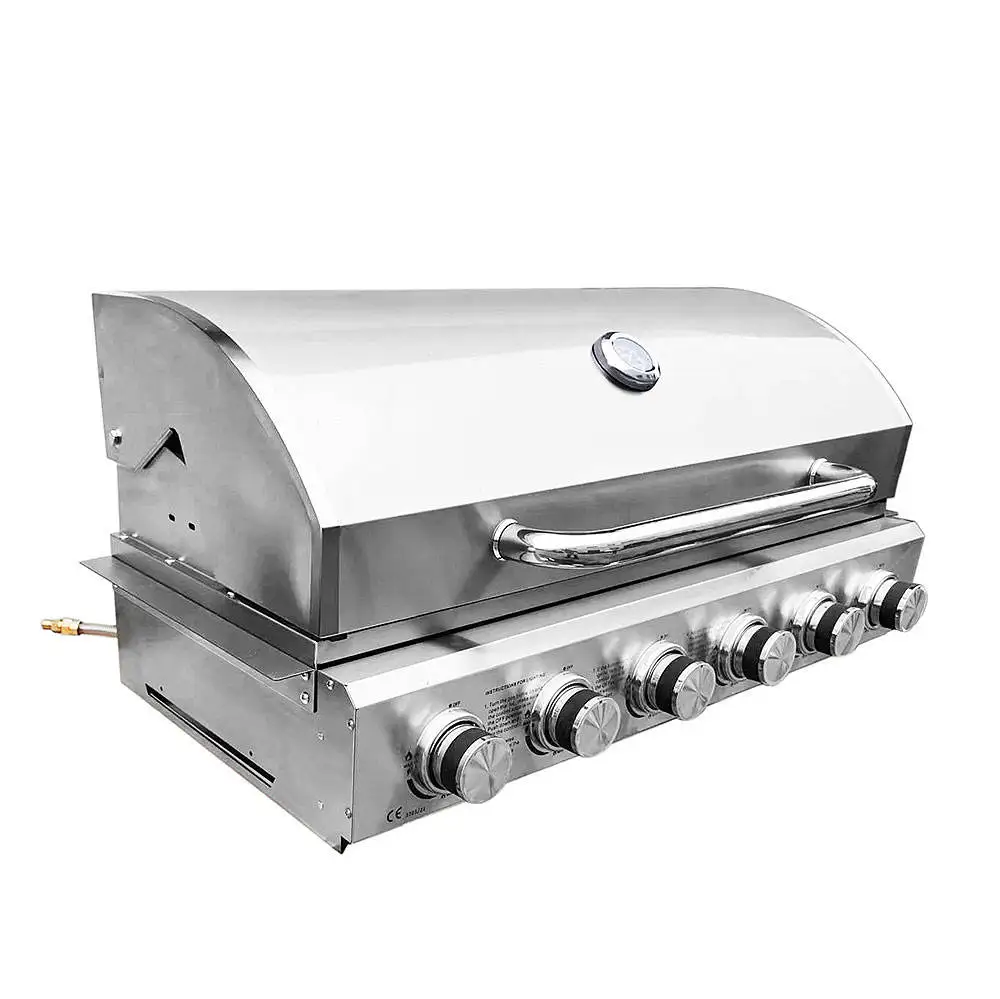 Commercial Grill Stainless Steel 5 Burners Gas Built-In BBQ Grills Barbecue