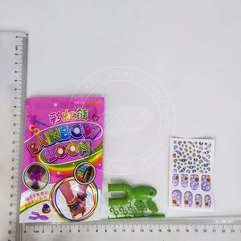 good quality DIY game rainbow loom with sticker