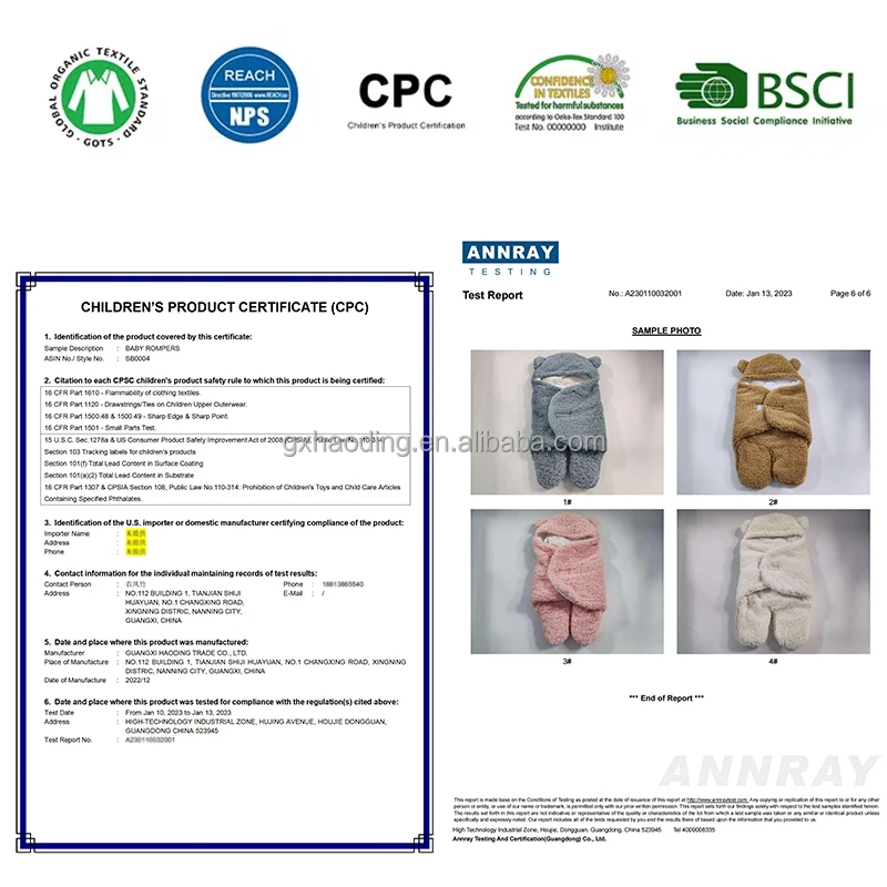 Hot Selling Winter Sleeping Nursery Wrap Ultra  Baby Sleep Sack Soft Fluffy Newborn Blanket Infant Baby Sleeping Bag baby romper