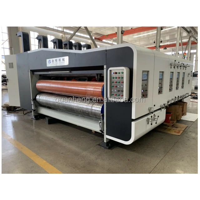 Automatic Feeder Corrugated Board Flexo Two Colors Slotting Rotary Die Cutter Perinter Machine