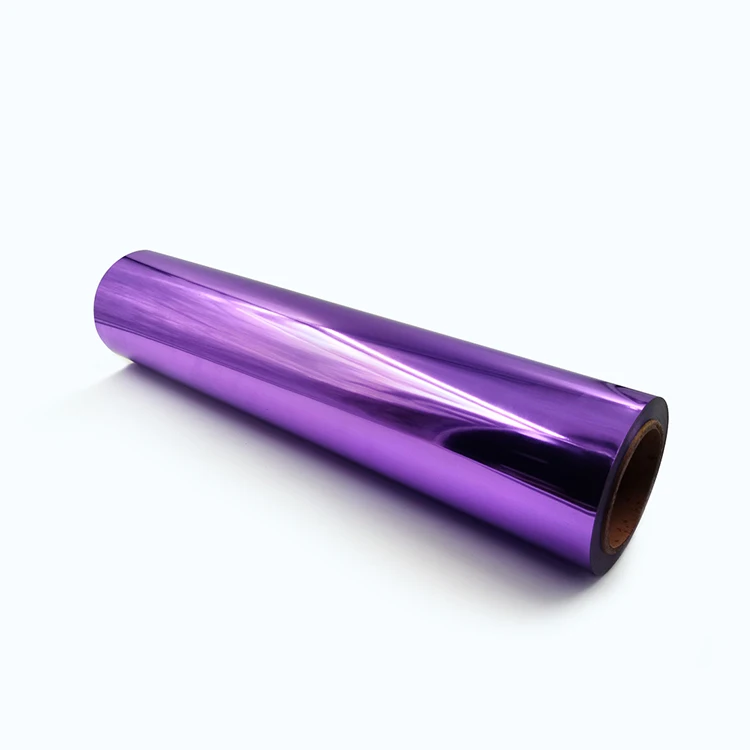 Korea Quality Fabrics Iron On Hot Vinyl Violet Glitter PU Metallic Heat Transfer Film for Tshirt Garment