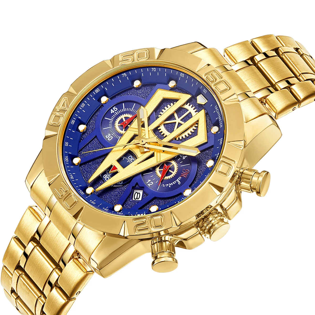 Makawer mk 1902 Fashion Mens Luxury Quartz Watches Casual stainless Steel Strap Waterproof chronograph Sport Watch wristwatches