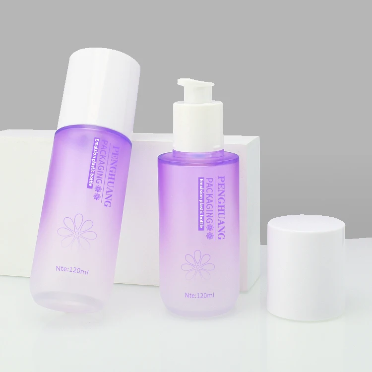 Luxury PETG Cosmetic Containers Custom 80ml 100ml 120ml 150ml Plastic Lotion Pump Bottles Body PP Skincare Packaging Set