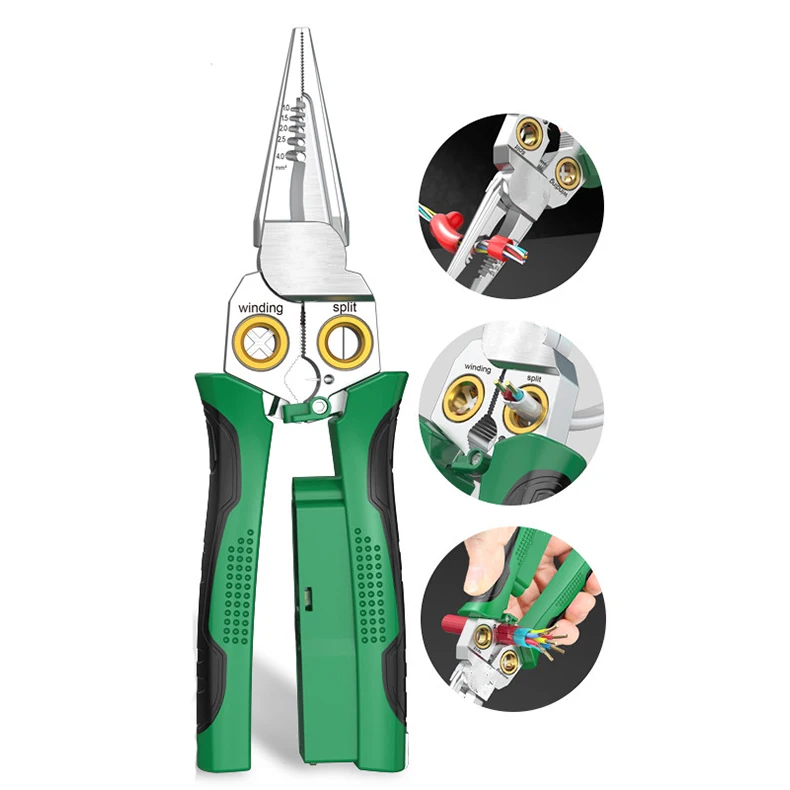Laoa 8 in 1 Multi-functional power measurement Wire Stripper electrician pliers Electrical Wire Stripping Pliers