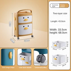 Smart-Furn Lucky Duck toy storage cabinet kid baby child clothe organizer with drawer shelf wardrobe box rack basket bin shelve