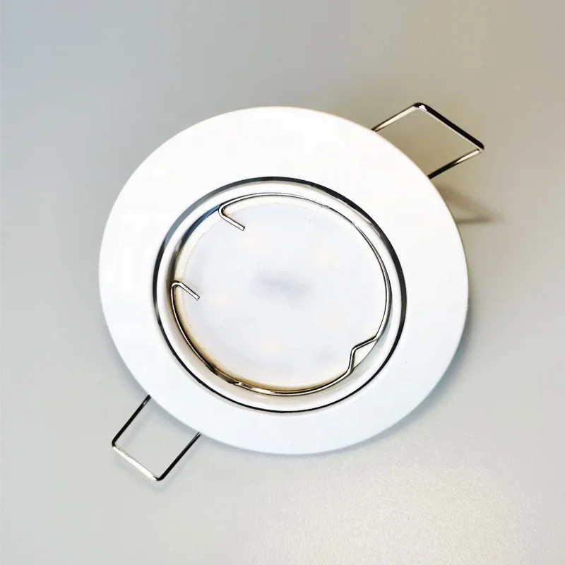 Holux White Steel Aluminum Housing Mr16 Gu10 Recessed Surface Mounted Spot Light Adjustable Frame Gu10 Housing