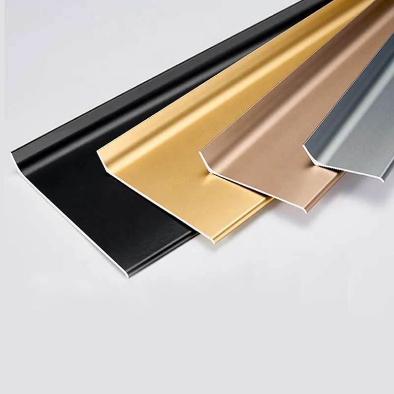 Customized Waterproof Aluminum Baseboard 40mm 60mm 80mm 100mm Skirting Board