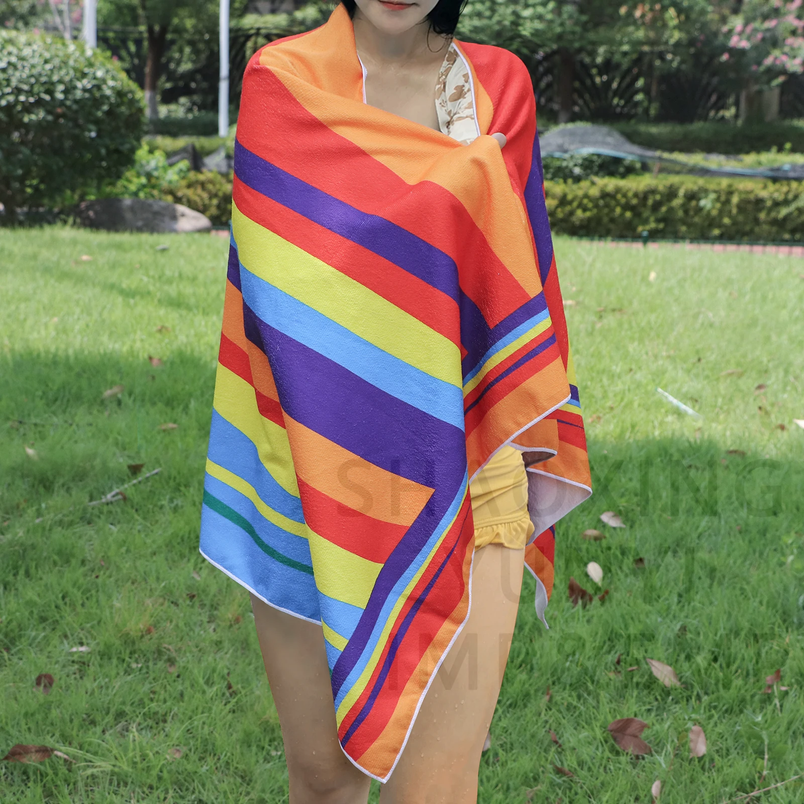 Hot sell large adult beach towels quick dry recycled colorful print microfiber towel beach for summer seaside holiday