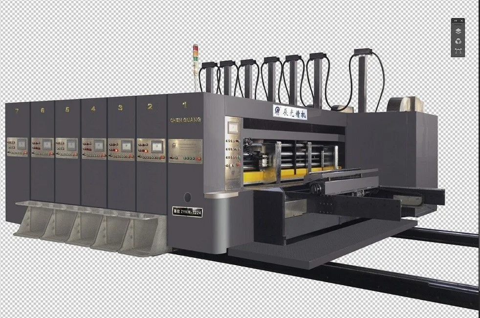 2 Colors SAIO high quality carton box printing machine for die-cutting and slotting