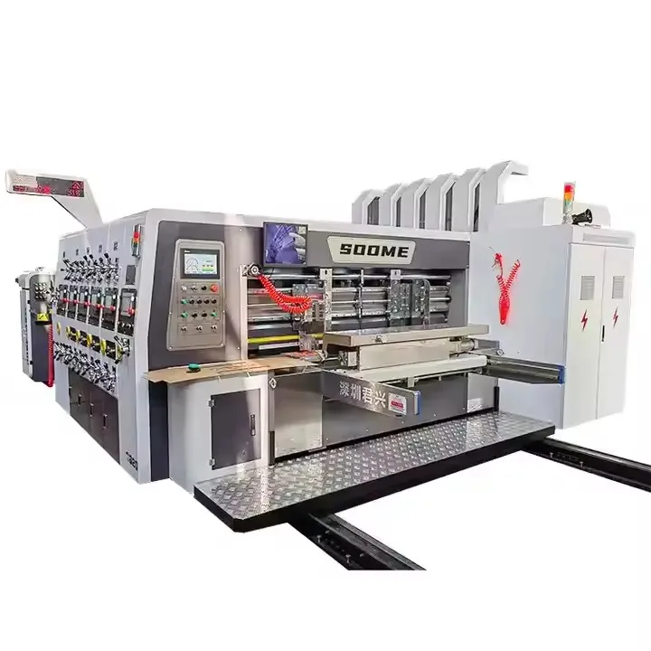 Automatic High Definition 2 Colors Corrugated Board Printing Slotting Die-cutting Machine Line