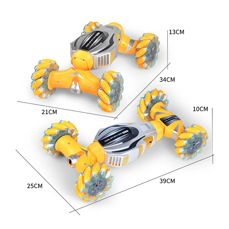 2.4G Hand Watch Gesture Sensing Control Off Road Double Side Spray RC Climbing Stunt Car With Flashing Light