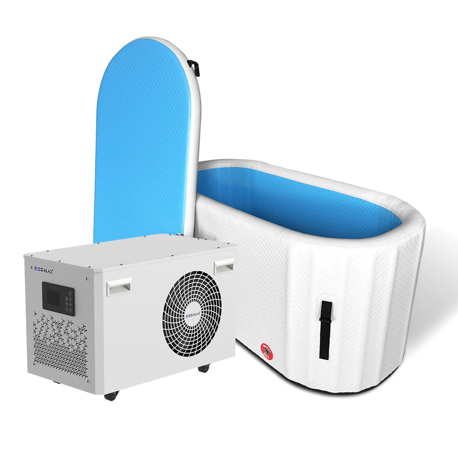 ICEGALAX Customized XL Size  Inflation Bath Tub Ice Bathtub Cold Water Therapy Plunge Tub with 1/2 HP Wifi Water Chiller