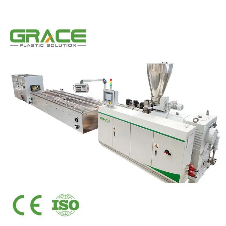 Grace Machinery China Wpc Decking Production Line Profile Plastic Extrusion Machine High Intelligent For