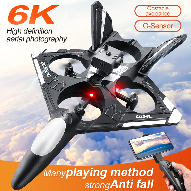 4DRC 4D-V31 Beginner Hobby Glider Airplane Toys 360 Degree Stunt Fighter Toys 2.4G Epp Foam Remote Control Glider With Hd Camera