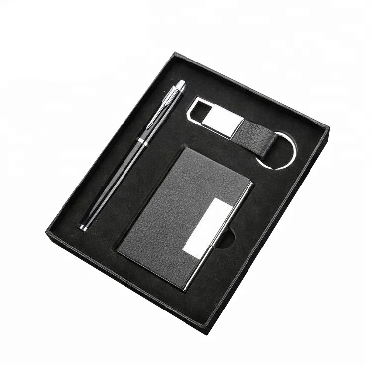 
Wholesale Stationery classical Christmas luxury promotional men business corporate wallet pen gift set 
