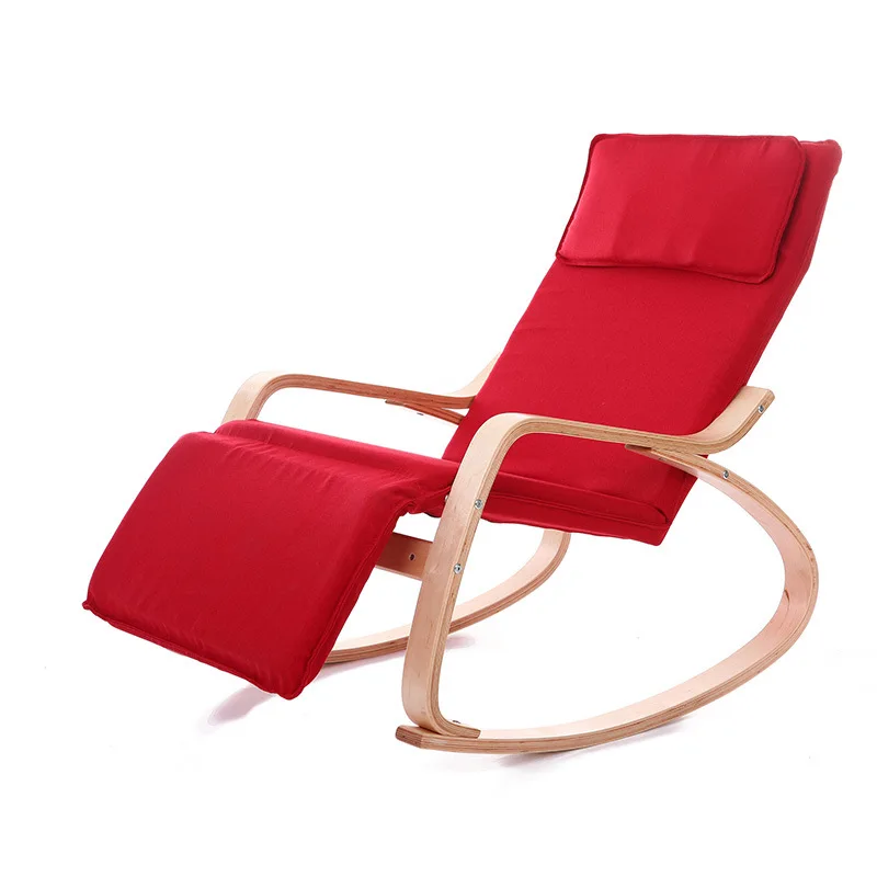 Customizable Colors Cheap Nordic Style Bentwood Relax Recliner Rocking Chair  For Outdoor Living Room And Bedroom