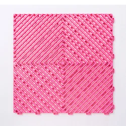 Eco-friendly High Strength 18mm Thickness PP Interlocking Floor Tile Garage Modular Floor Tile Plastic Flooring for Car Wash