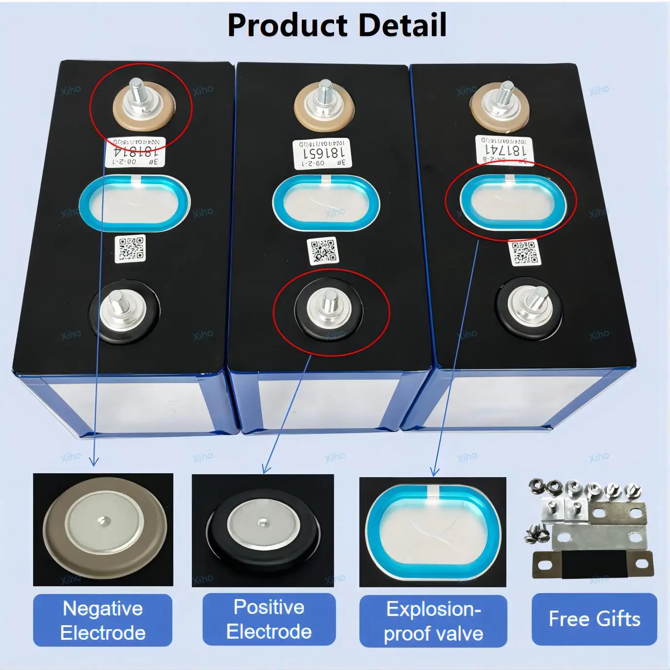 Xiho Catl 3.7V 180Ah NMC 180Ah Oem Battery Rechargeable Lifepo4 Battery For 72V 12V Lithium Ion Battery Pack