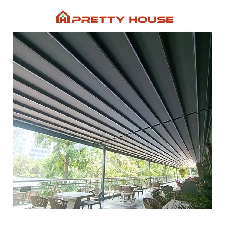 Factory Price Restaurant Waterproof Aluminum Canopy Garden Hotel Restaurant Awning Retractable Roof