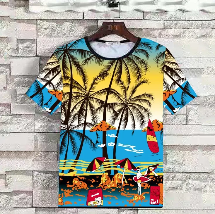 New MOQ Custom T-Shirt 3D Print Psychedelic Tie Dye T-Shirt 3D Printed Casual Multi-Pattern T-Shirts