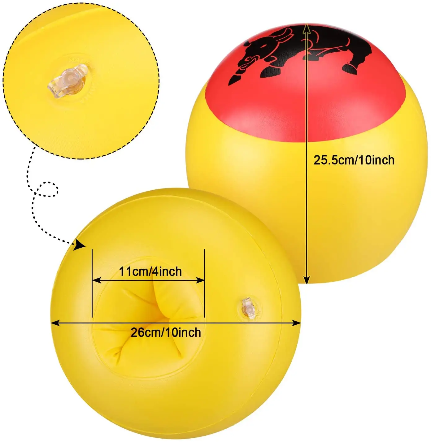 Inflatable Boxing Equipment-Dual Fist Holder Ball & Bag Lightweight Punching Gear for Training & Fun