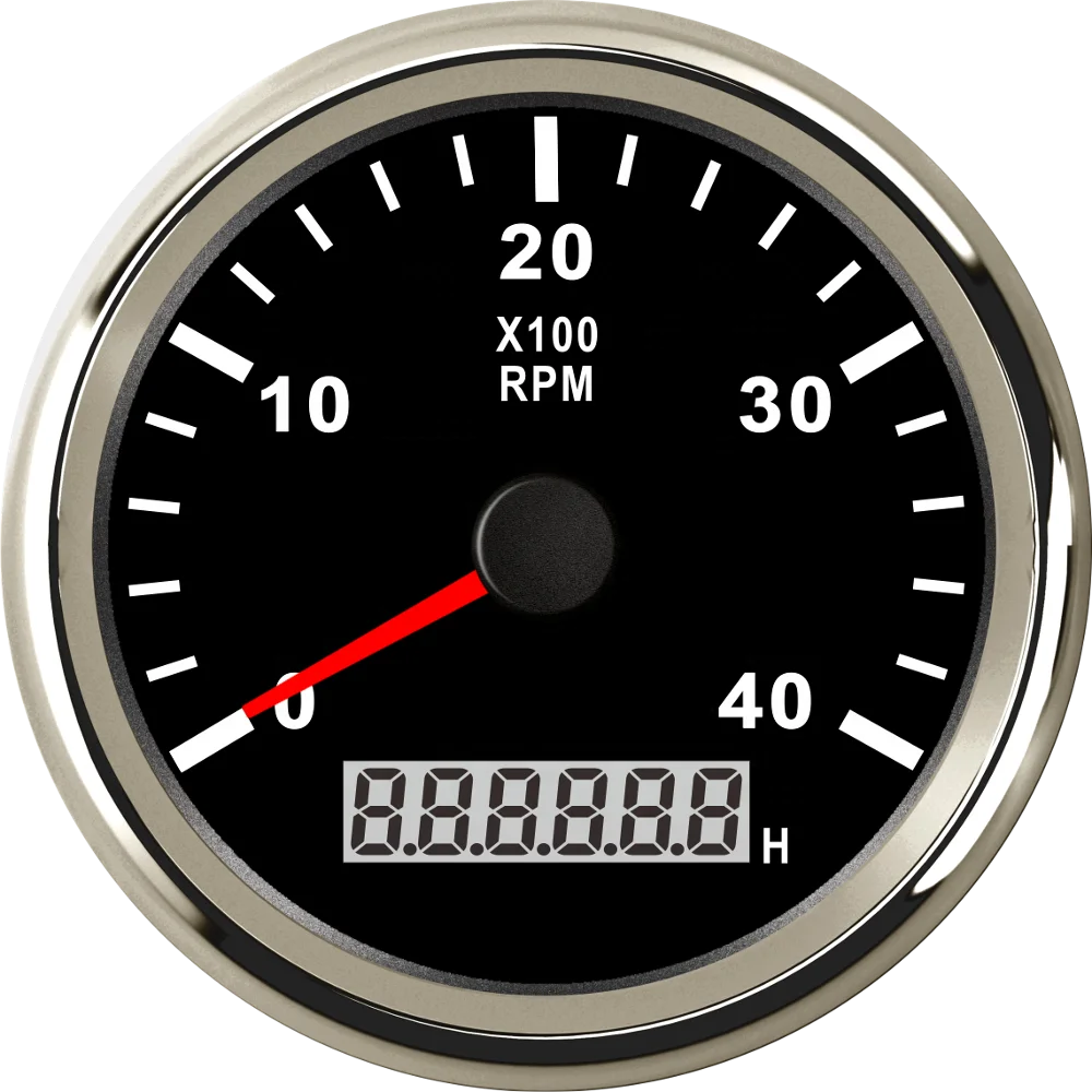 SPR SJ серия dn85 мм Универсальный генератор Аналоговый тахометр 4000 об/мин со светодиодным песометром для авто морской