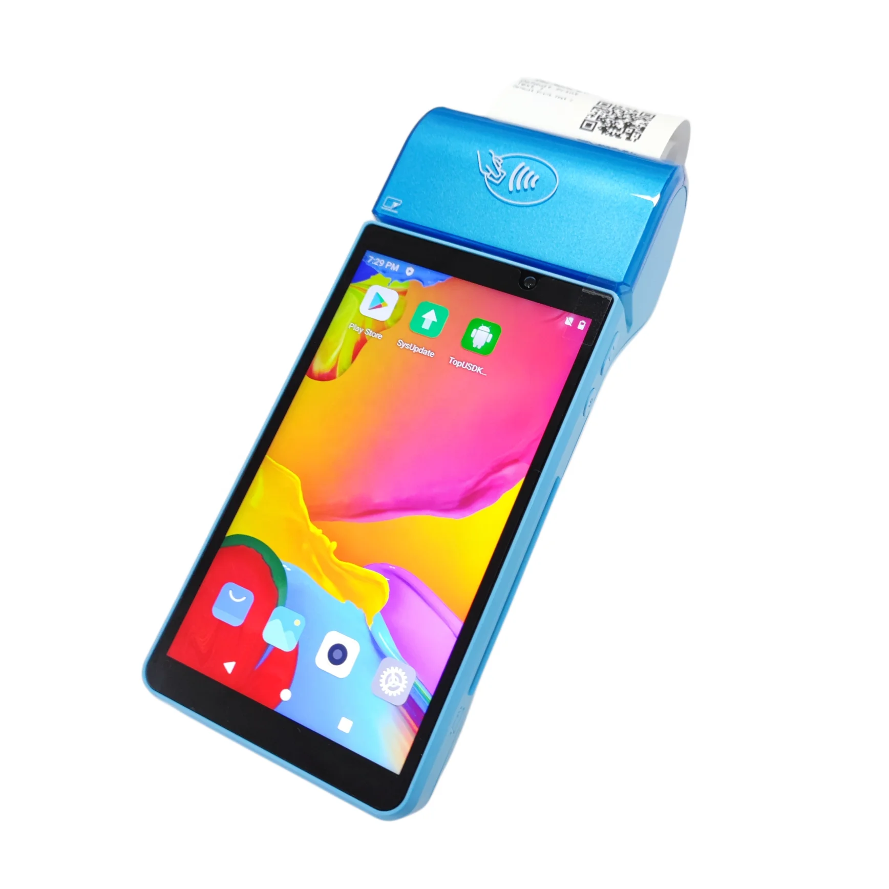 New Update Handheld Pos Terminal Android Pos Handheld Mobile Pos EMV Systems with Printer QR Code Reader T1 Plus