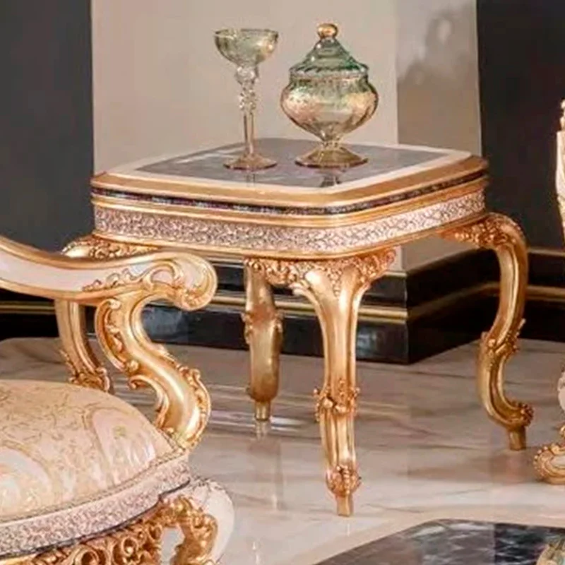 OE-FASHION custom luxury French-style golden wooden sofa design living room furniture for home
