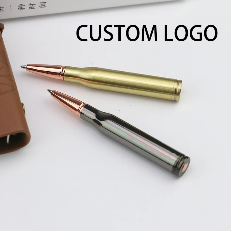 2022 Factory supply Short bullet  Heavy Bullet Shape Ballpoint Pen Unique Writing Ball Pens