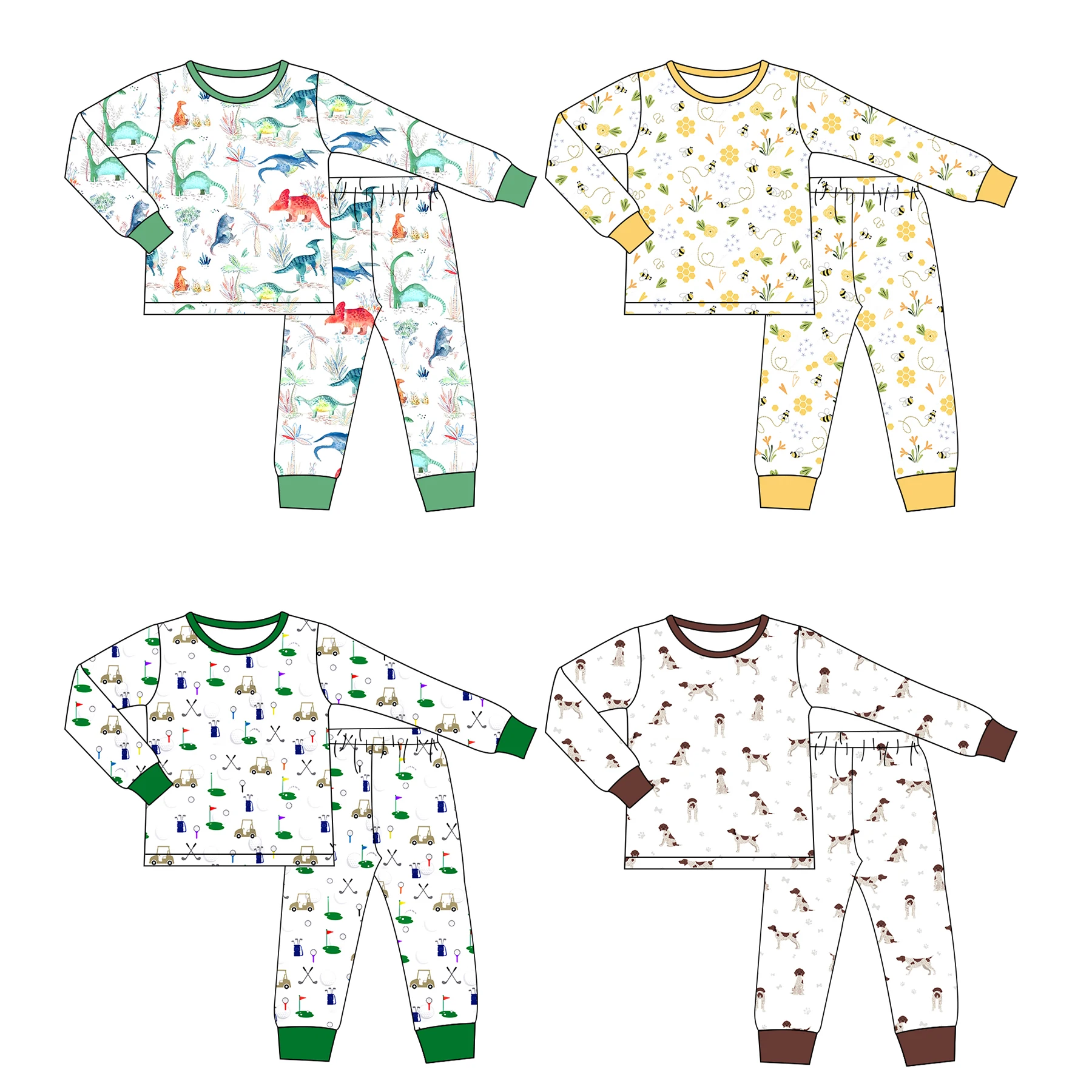 infant bamboo 2 pcs pajamas toddler zipper Baby Clothes baby bamboo romper Long sleeve baby romper